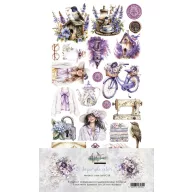   Alchemy of Art Kivágóív 6"x12" (15cm x 30 cm) Purple Colors Extras to Cut Set (1 csomag)