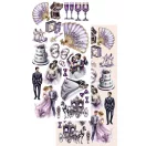 Alchemy of Art Kivágóív 6"x12" (15cm x 30 cm) Purple Colors Extras to Cut Set (1 csomag)
