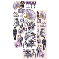   Alchemy of Art Kivágóív 6"x12" (15cm x 30 cm) Purple Colors Extras to Cut Set (1 csomag)
