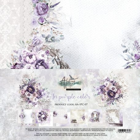 Alchemy of Art Papírkészlet 12" (30 cm) Purple Colors Paper Collection Set (6 lap)