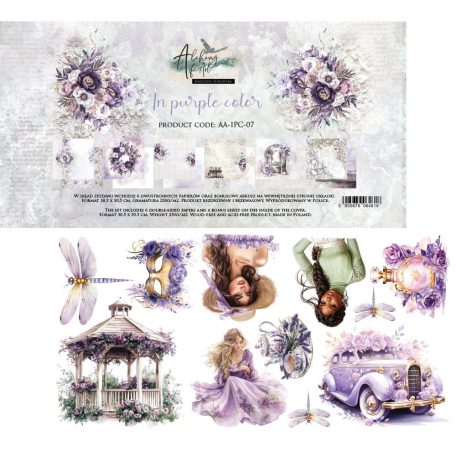 Alchemy of Art Papírkészlet 12" (30 cm) Purple Colors Paper Collection Set (6 lap)