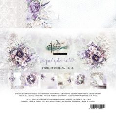   Alchemy of Art Papírkészlet 8" (20 cm) Purple Colors Paper Collection Set (12 lap)