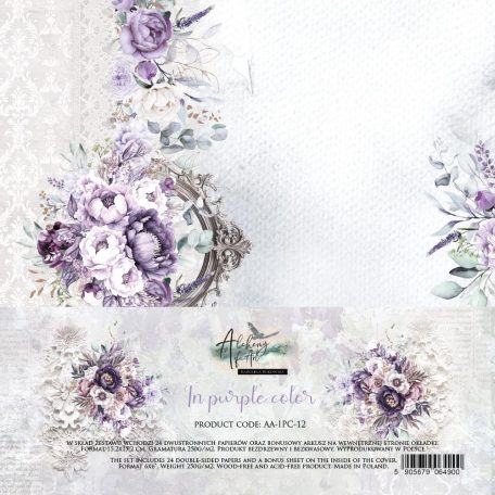 Alchemy of Art Scrapbook papírkészlet 6" (15 cm) Purple Colors Paper Pad (24 lap)