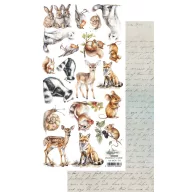   Alchemy of Art Kivágóív 6"X12" (15x30 cm) Memory of Spring Animals Double-sided paper (1 ív)