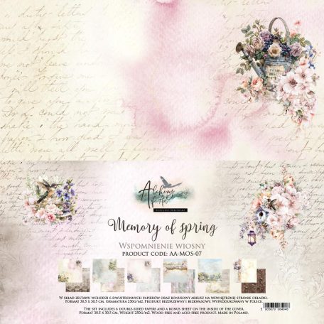 Alchemy of Art Papírkészlet 12" (30 cm) Memory of Spring Paper Collection Set (6 lap)