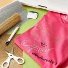 Cricut Csillámos vasalható fólia 12" (30cm) Arany, Ezüst - Glitter Iron-On Sampler Metallics (6 ív)