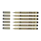 Sakura Pigma Micron Tűfilc készlet, Fekete - Pigma Micron Fineliner (6 db)