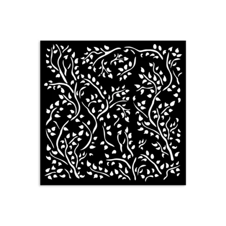 Stamperia House of Roses Vastag stencil 12x12cm Branch pattern Thick Stencil  (1 db)