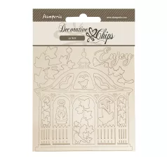   Stamperia House of Roses Chipboard 14x14 cm Gazebo Decorative Chips (1 ív)