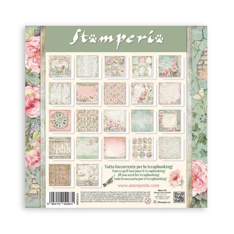 Stamperia House of Roses Papírkészlet 12" (30 cm) Single Face Maxi Paper Pack (22 ív)