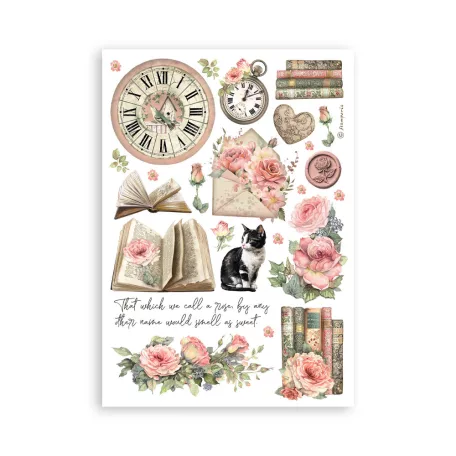 Stamperia House of Roses Washi matrica Washi Pad (8 ív)