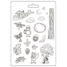 Stamperia Hidden Grove Öntőforma A4  Soft Mould (1 db)