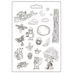 Stamperia Hidden Grove Öntőforma A4  Soft Mould (1 db)