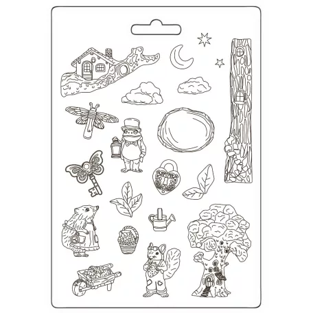 Stamperia Hidden Grove Öntőforma A4  Soft Mould (1 db)