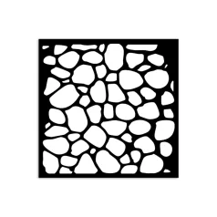   Stamperia Hidden Grove Vastag stencil 12x12cm Stone pattern Thick Stencil  (1 db)