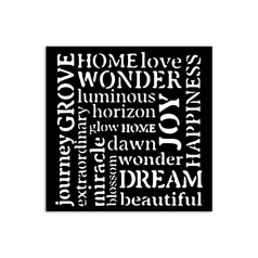   Stamperia Hidden Grove Vastag stencil 12x12cm Writings Thick Stencil  (1 db)