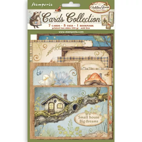 Stamperia Hidden Grove Kivágatok Cards Collection (1 csomag)