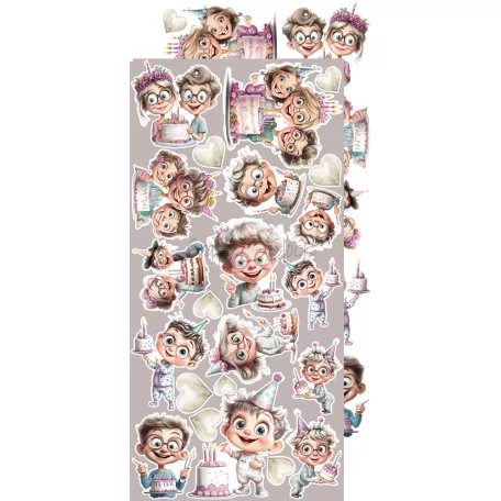 Craft O'Clock Kivágóív It’s My Party Mix Extras to Cut Set (18 ív)