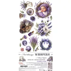   Craft O'Clock Kivágóív Heritage Whispers Flowers & More Extras to Cut Set (18 ív)