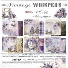   Craft O'Clock Scrapbook papírkészlet 12" (30 cm) Heritage Whispers Paper Collection Set (6 ív)