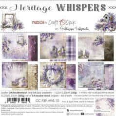   Craft O'Clock Scrapbook papírkészlet 6" (15 cm) Heritage Whispers Paper Collection Set (24 ív)