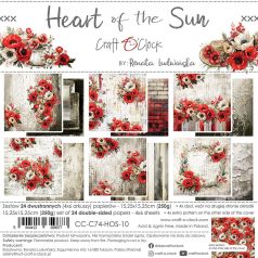   Craft O'Clock Scrapbook papírkészlet 6" (15 cm) Heart of the Sun Paper Collection Set (24 ív)