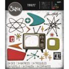 SIZZIX vágósablon  - Vault Atomic Retro - Tim Holtz - Thinlits Die Set  (1 csomag)