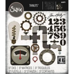   SIZZIX vágósablon  - Vault Industrial - Tim Holtz - Thinlits Die Set  (1 csomag)