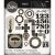 SIZZIX vágósablon  - Vault Industrial - Tim Holtz - Thinlits Die Set  (1 csomag)