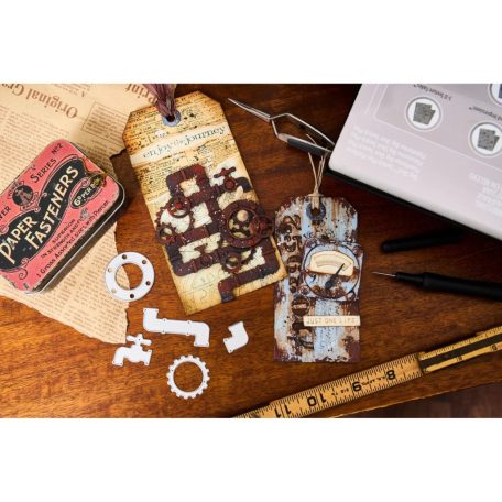 SIZZIX vágósablon  - Vault Industrial - Tim Holtz - Thinlits Die Set  (1 csomag)