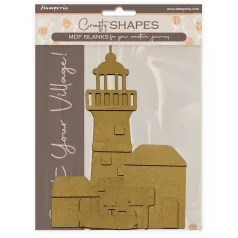   Stamperia Silent Sea MDF alap  Lighthouse landscape Crafty Shapes MDF BLANKS (1 db)
