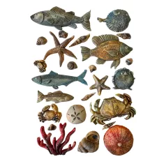   Stamperia Silent Sea Szilikon öntőforma A5 Shells and fish Silicon Mould (1 db)