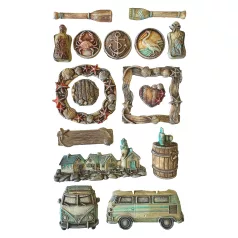 Stamperia Silent Sea Öntőforma A4  Soft Mould (1 db)