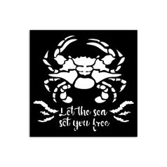   Stamperia Silent Sea Vastag stencil 12x12cm Crab Thick Stencil  (1 db)