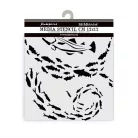 Stamperia Silent Sea Vastag stencil 12x12cm Fish Thick Stencil  (1 db)