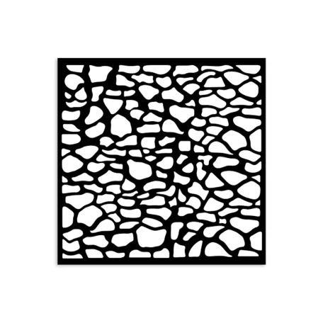 Stamperia Silent Sea Vastag stencil 12x12cm Stones pattern Thick Stencil  (1 db)