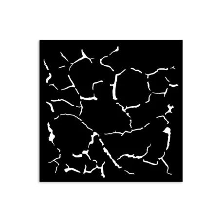 Stamperia Silent Sea Vastag stencil 12x12cm Crackle pattern Thick Stencil  (1 db)