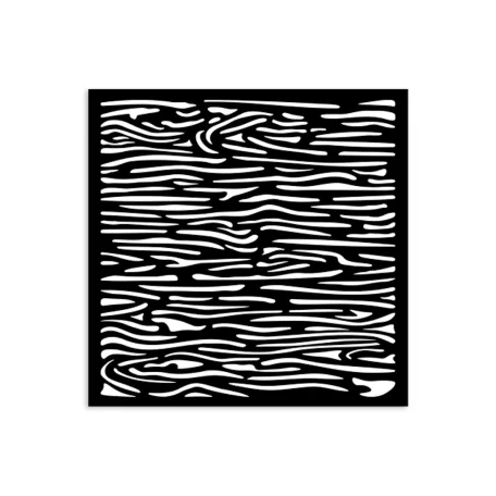 Stamperia Silent Sea Vastag stencil 12x12cm Wood pattern Thick Stencil  (1 db)