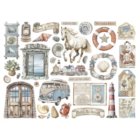 Stamperia Silent Sea Kivágatok Die Cuts Assorted (1 csomag)
