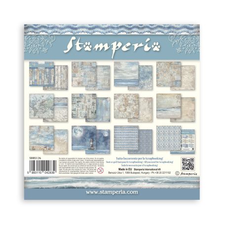 Stamperia Silent Sea Papírkészlet 8" (20 cm)  Backgrounds (10 ív)