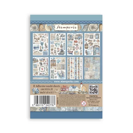 Stamperia Silent Sea Washi matrica Washi Pad (8 ív)