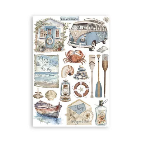 Stamperia Silent Sea Washi matrica Washi Pad (8 ív)