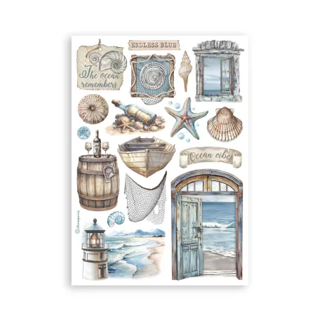 Stamperia Silent Sea Washi matrica Washi Pad (8 ív)