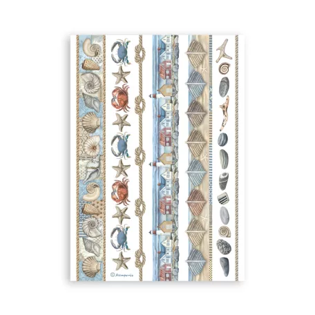 Stamperia Silent Sea Washi matrica Washi Pad (8 ív)