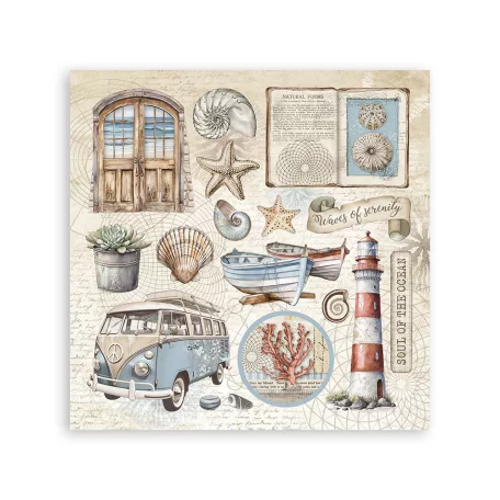 Stamperia Silent Sea Matrica 16x16cmStickers (4 ív)