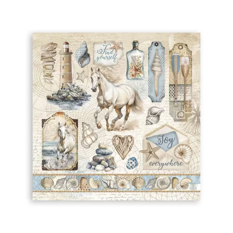 Stamperia Silent Sea Matrica 16x16cmStickers (4 ív)