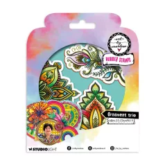   Art by Marlene Ornament Trio Gumibélyegző készlet ABM Rubber Stamp 3 db