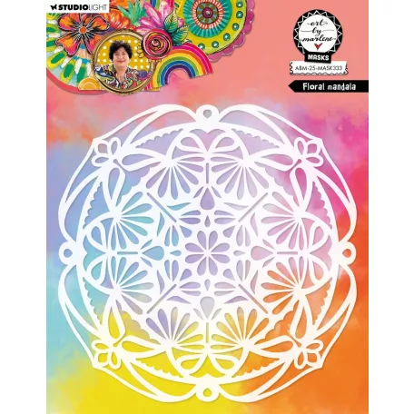 Art by Marlene Floral Mandala Stencil 8" (20 cm)  ABM Mask (1 db)