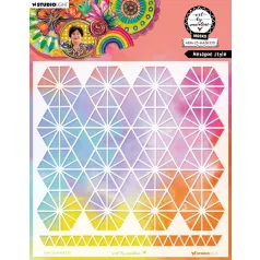   Art by Marlene Hexagon Style Stencil 8" (20 cm)  ABM Mask (1 db)