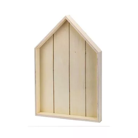 Stafil  Fa ház 38x25cm  Fa dekoráció (1 db)
